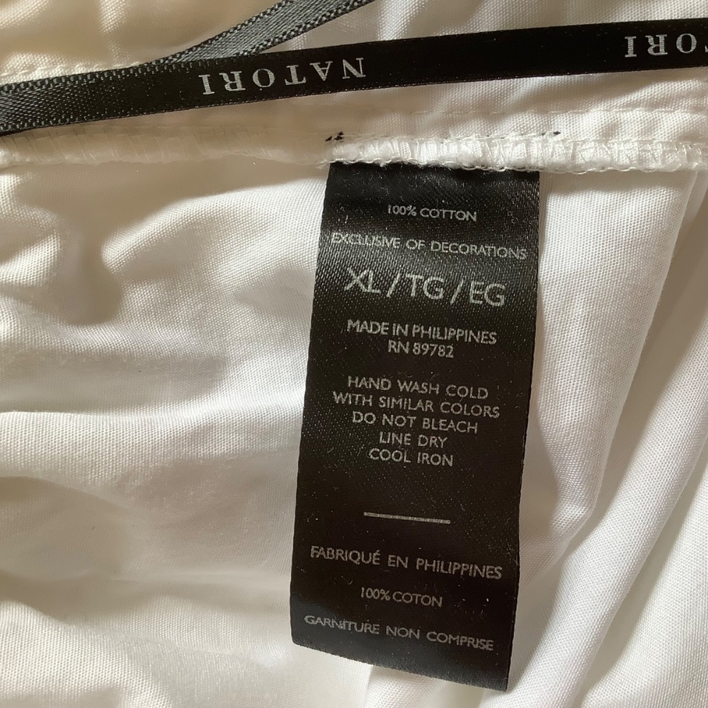 NATORI Round Eyelet Wide Leg Pants White SZ XL - Picture 15 of 16